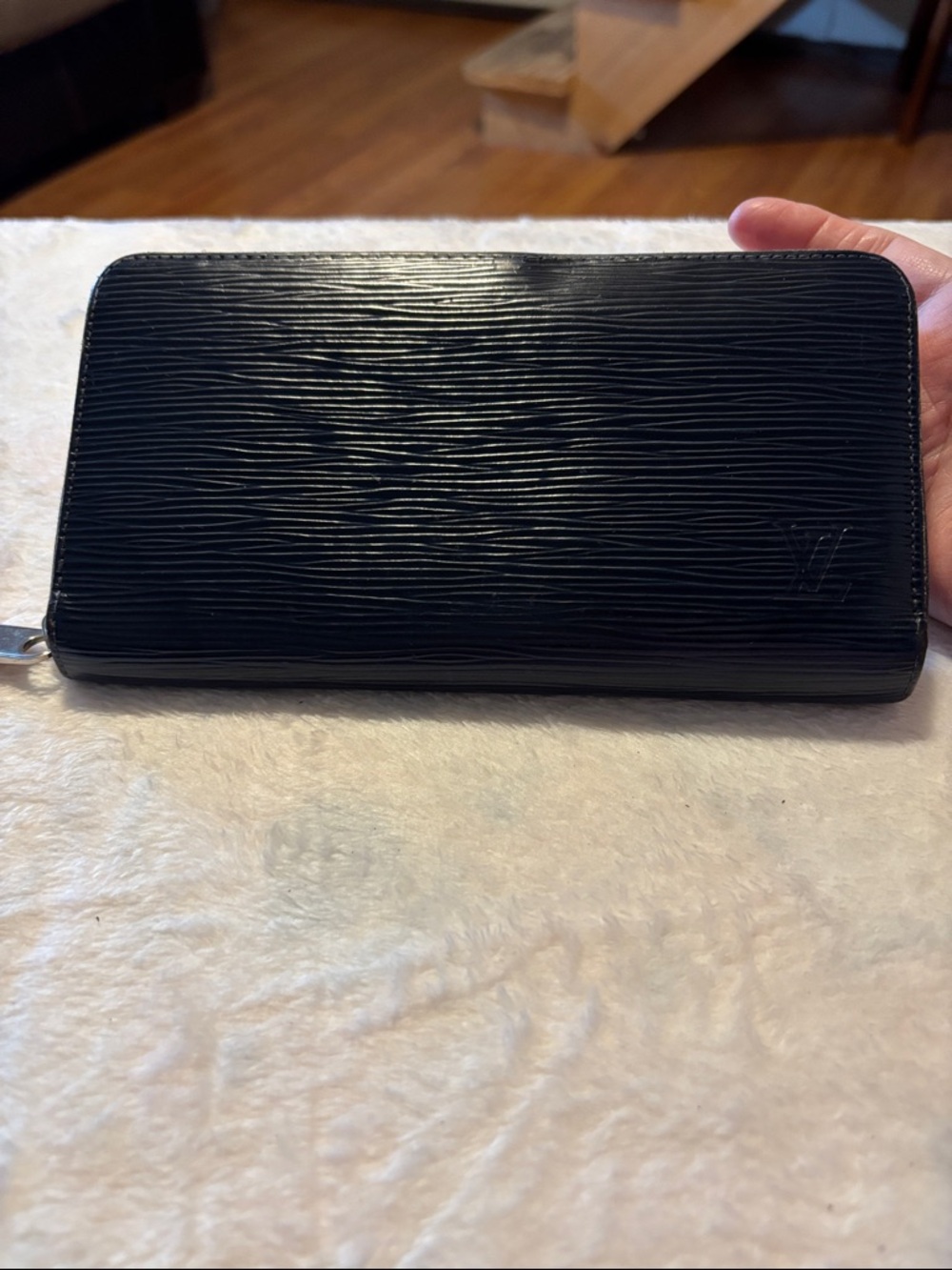Louis Vuitton Blue Epi Leather Zip Wallet